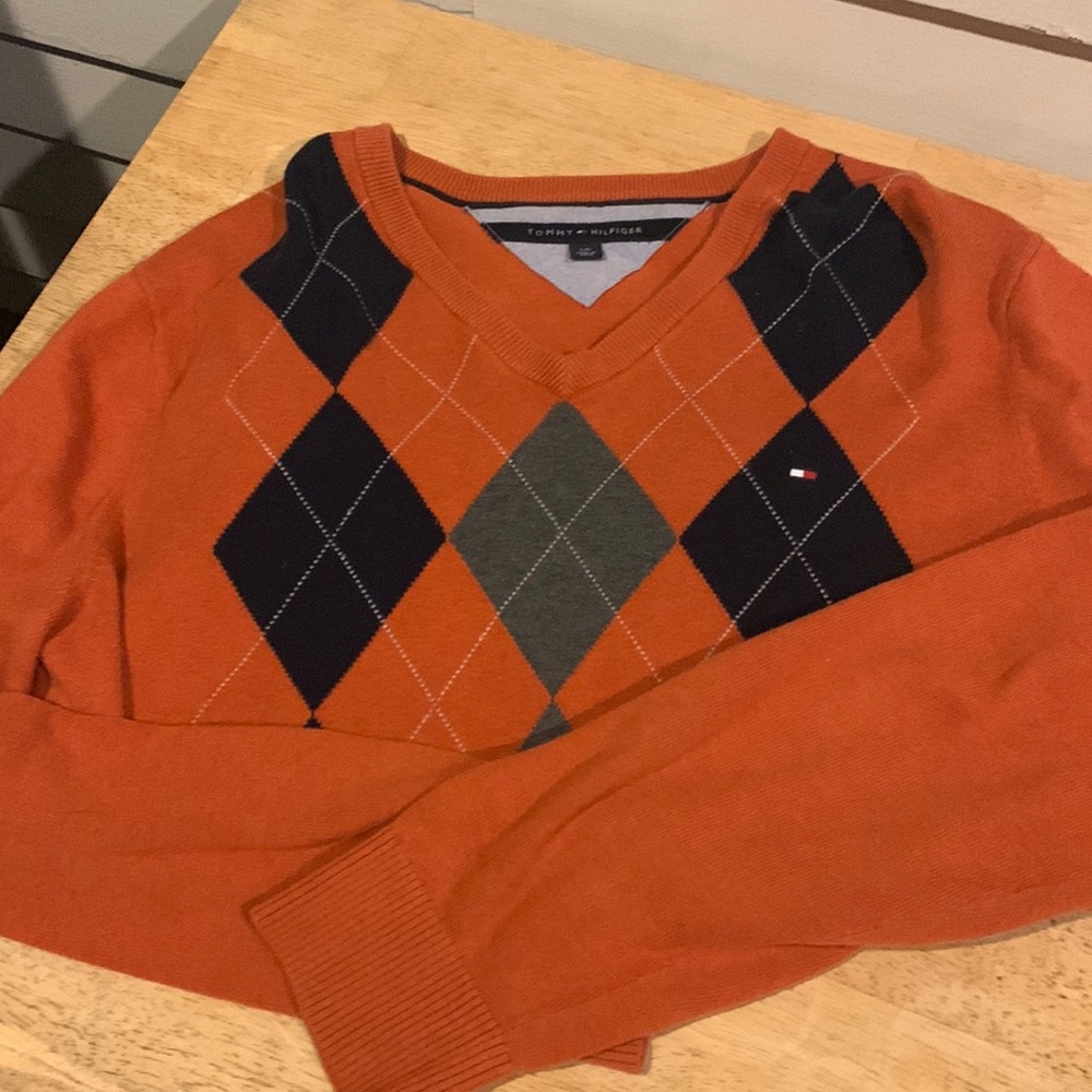 Tommy Hilfiger, Mens argyle sweater.